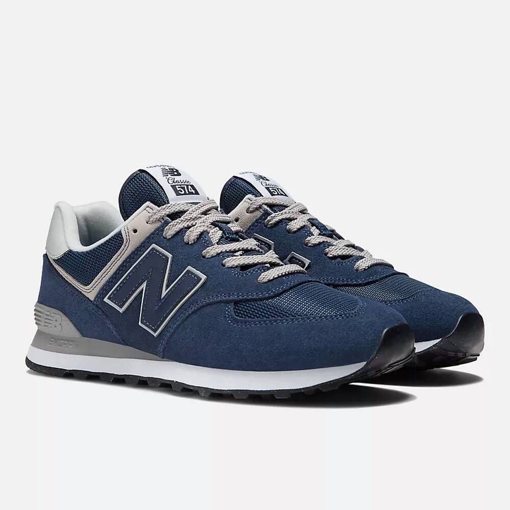 NEW NEW BALANCE men's 574 core shoes in navy white